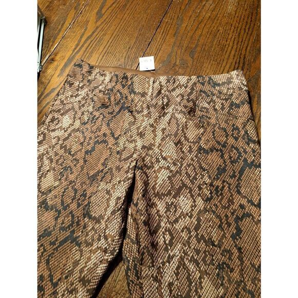 New Cato PIC Perfect Size Large Snakeskin Print Elastic Waist Pull-On Pants - Picture 2 of 4